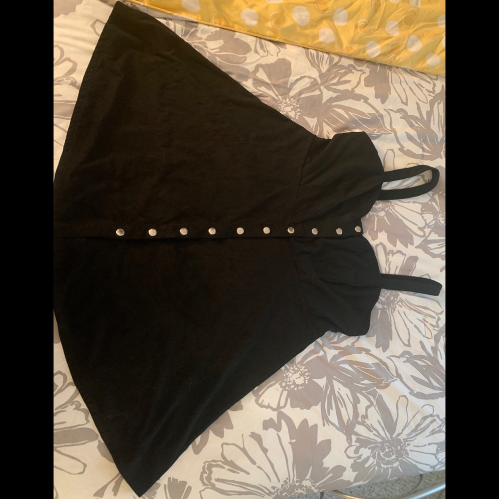 🌸Black button down velours overall dress🌸